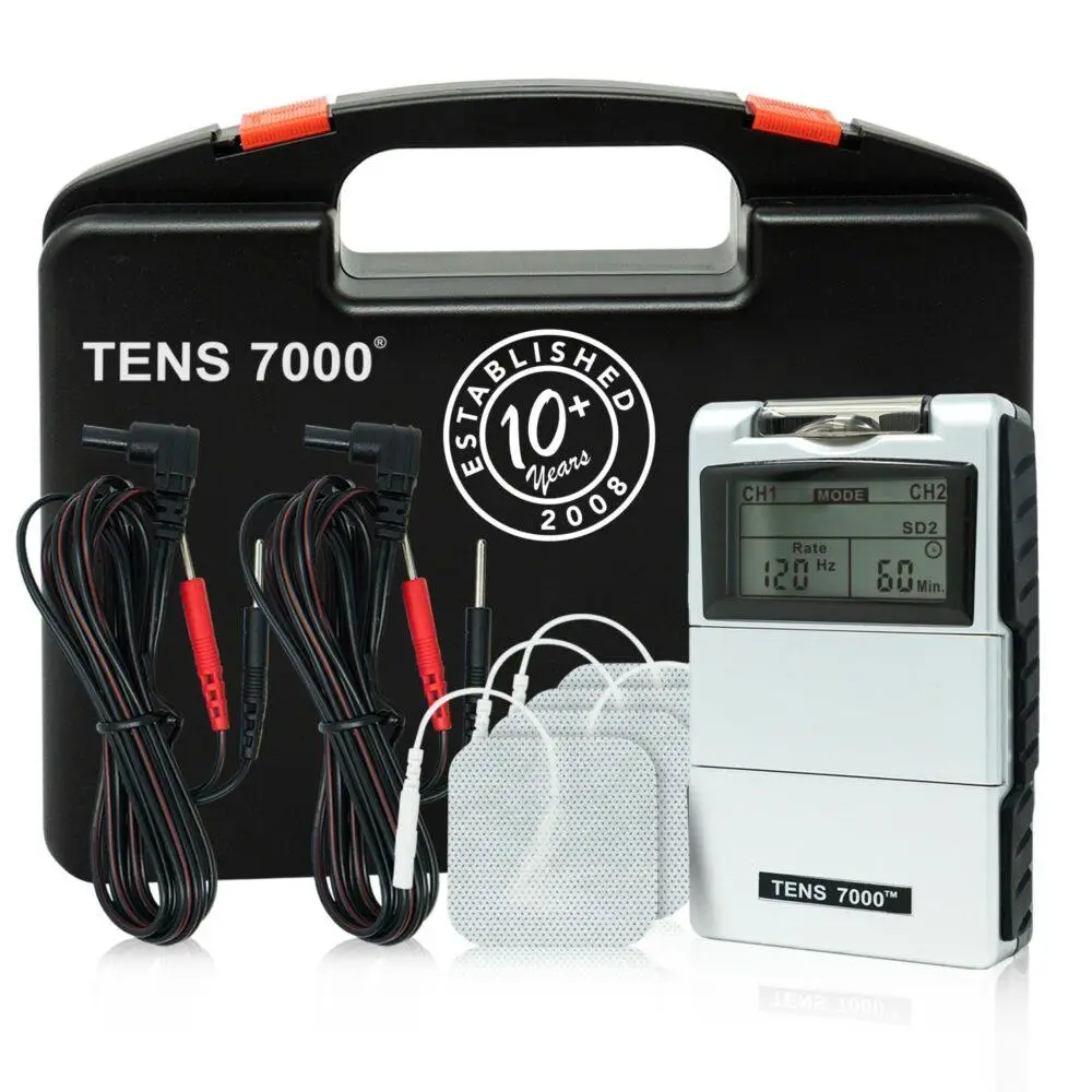 TENS 7000 Digital TENS Unit with Accessories - TENS Unit Muscle Stimulator for Back Pain Relief, General Pain Relief…