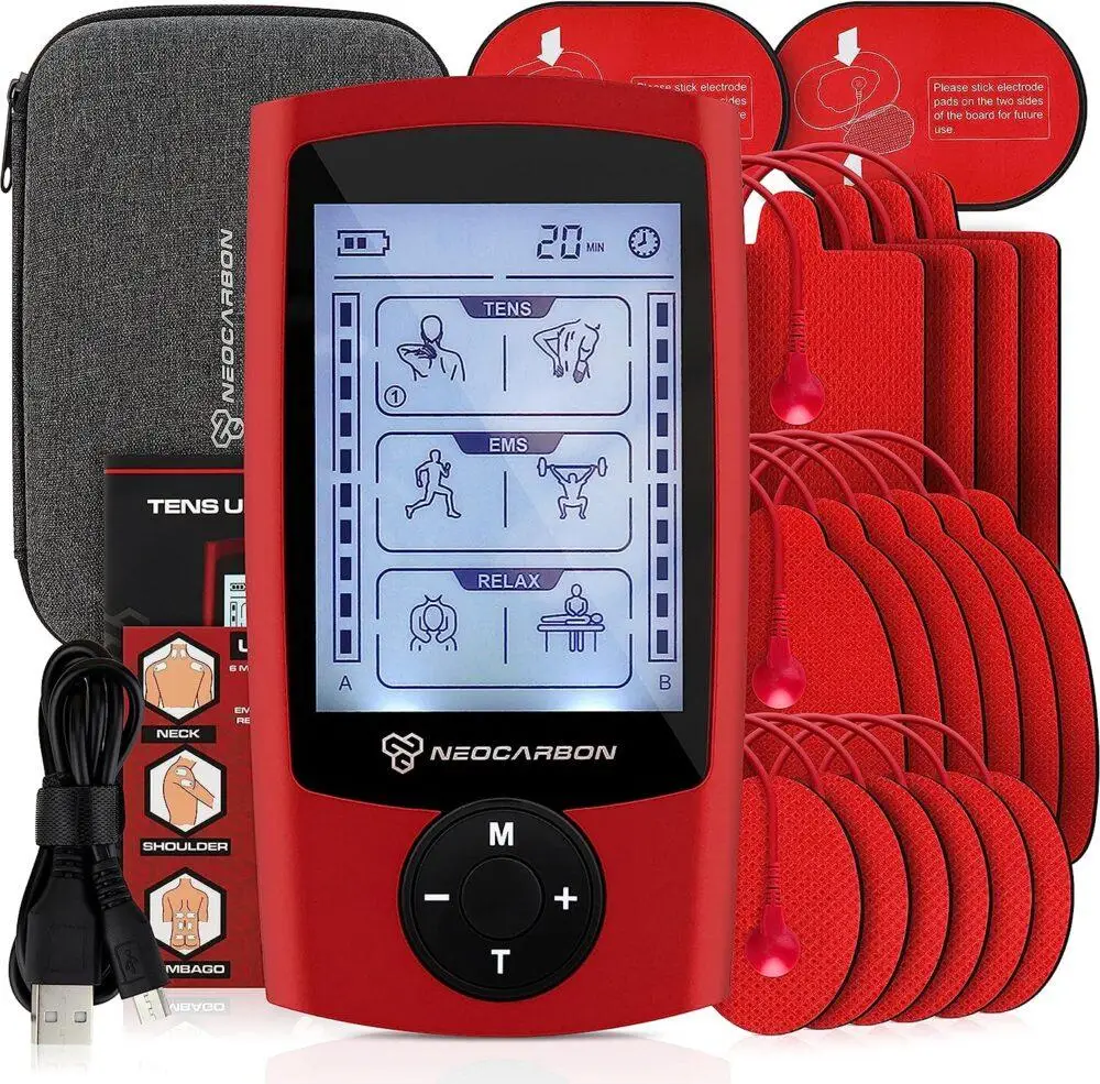 TENS Unit Muscle Stimulator, EMS Massager Machine for Shoulder, Neck, Sciatica and Back Pain Relief, Electronic Pulse…