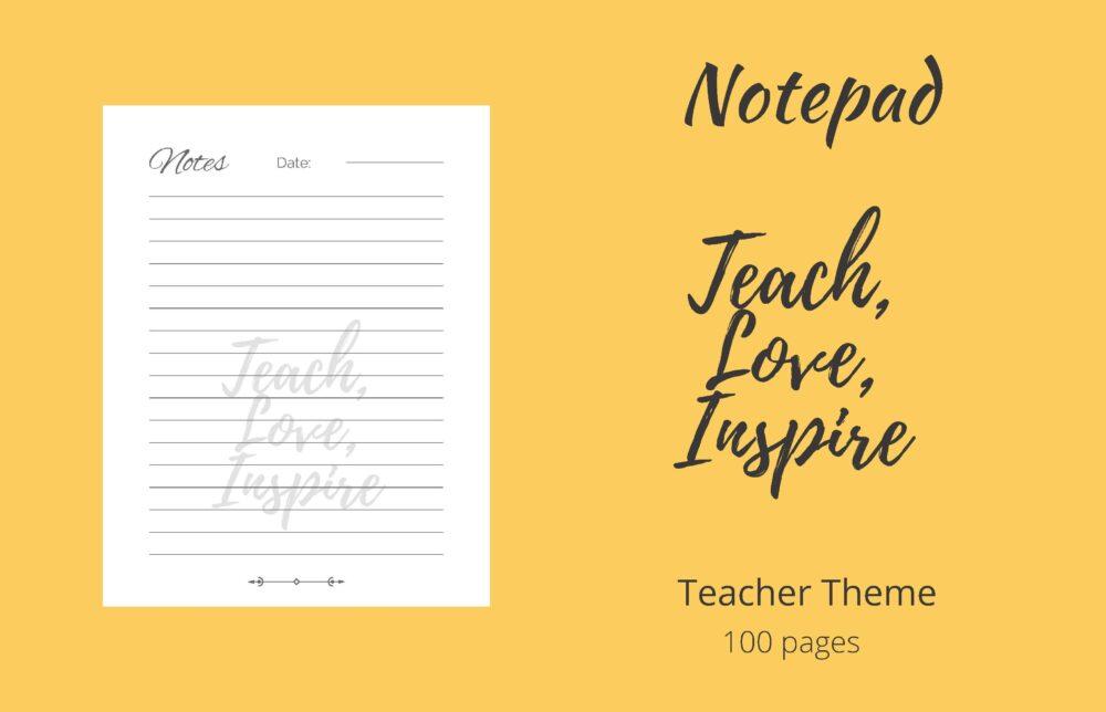 NOTE PAD: TEACHER/EDUCATOR THEMED NOTE PAD Paperback – October 12, 2022