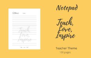 NOTE PAD: TEACHER/EDUCATOR THEMED NOTE PAD Paperback – October 12, 2022